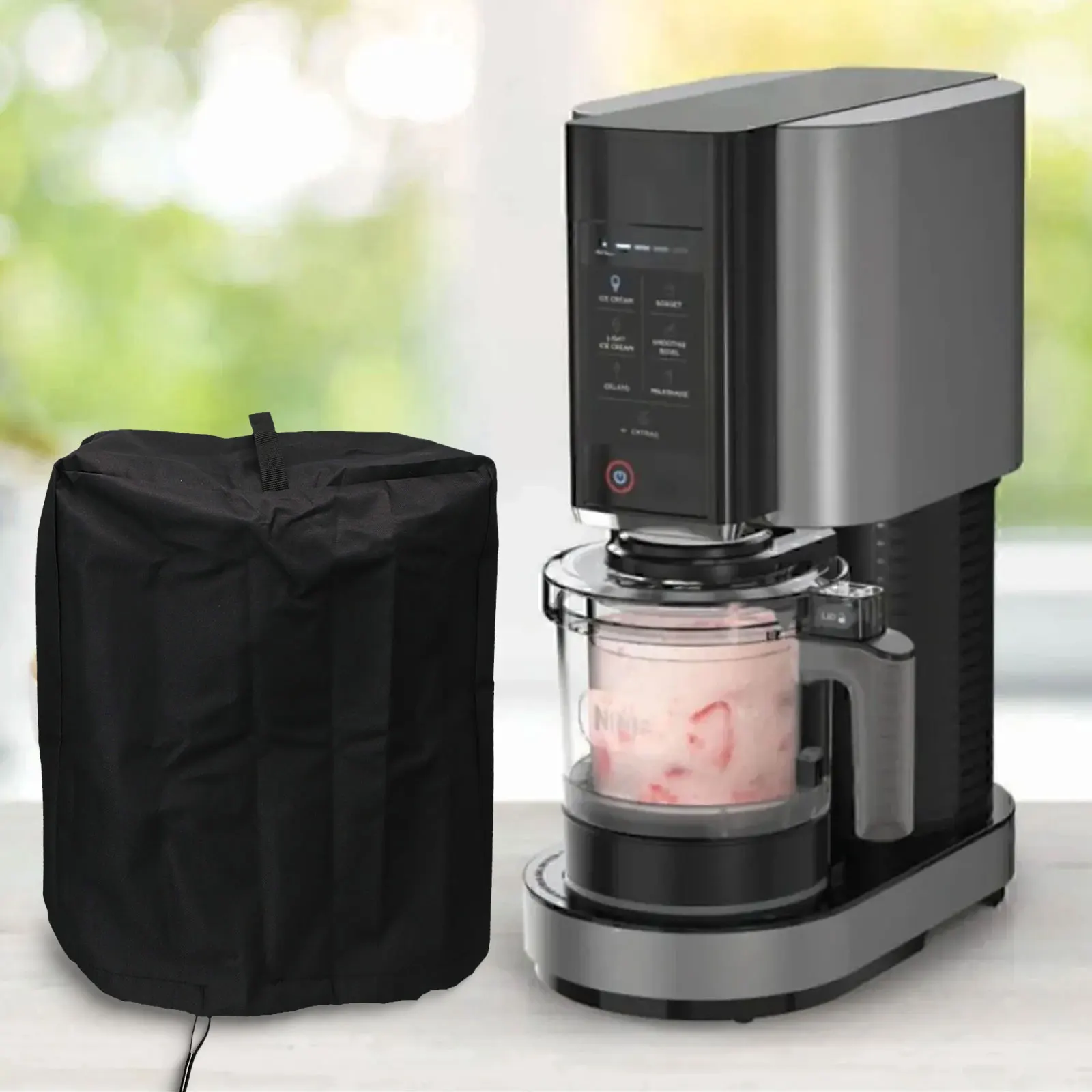 Ice Cream Machine Protective Cover Waterproof Oxford Cloth Features Storage Pockets for Tools Easy to Clean and Maintain