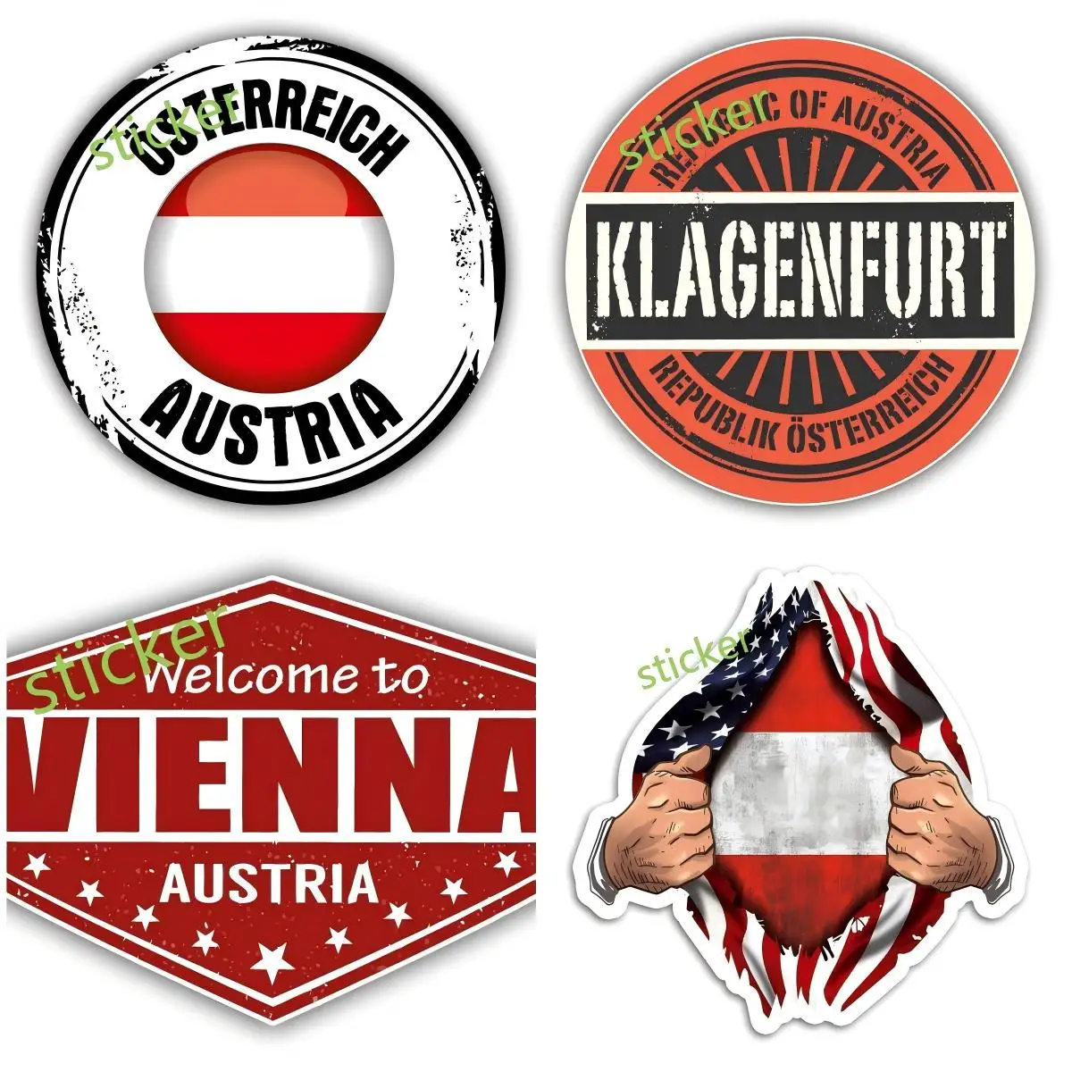 

Austria Decal Car Stickers And Decals Waterproof Anime Scratch-proof Car Styling Motorcycle Assecories Decoration
