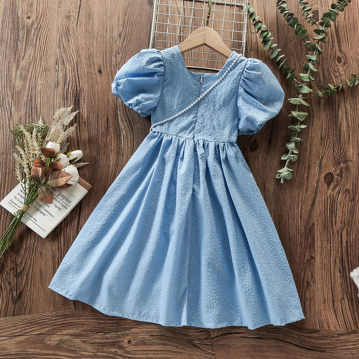 School Uniform Kids Summer Dresses for Girls Outfits Princess Baby Party Dress Short Sleeve Children Costumes 6 7 8 10 12 Years