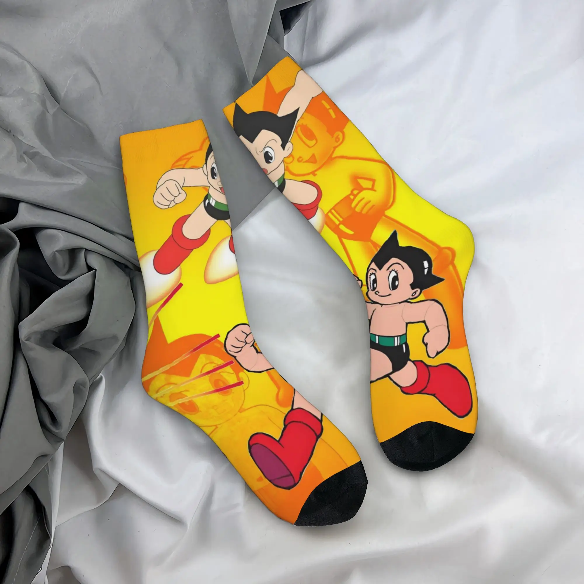 Japan Manga A-Astro B-Boy  Men Women Crew Socks Unisex Kawaii 3D Printed Anime Cartoon  Dress Socks
