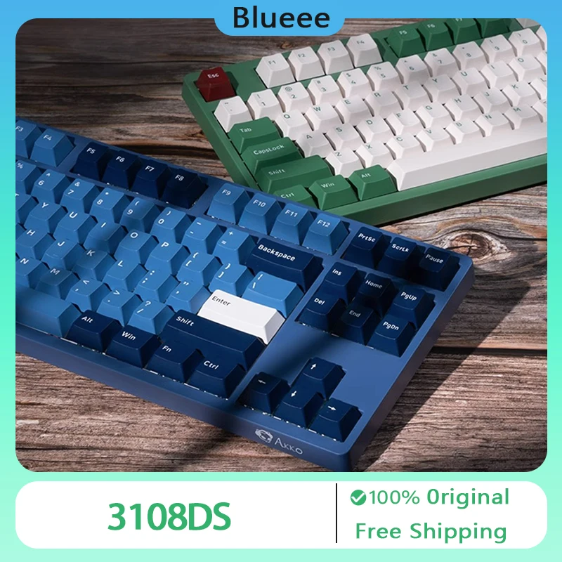 Akko 3108DS Wired Mechanical Keyboard Hot-swap PBT Keycap 108keys Office E-sports Gaming KeyboardAccessory for MAC IOS