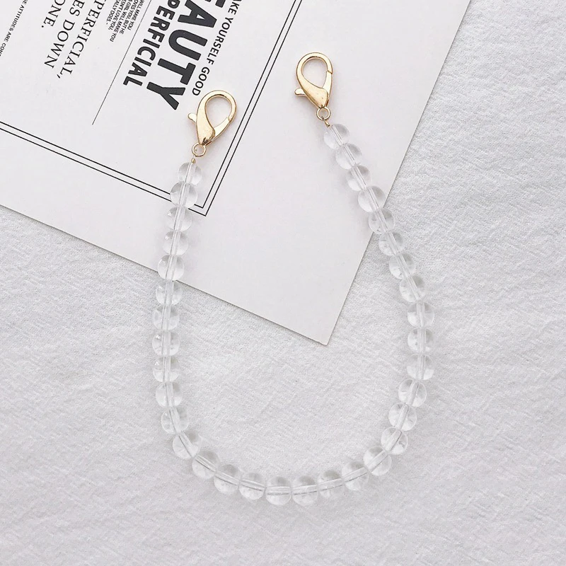 Creative Simple White Pearl Mobile Phone Chain Lanyard For Women Girls Anti-Drop Phone Case Chain Charm Jewelry Accessories