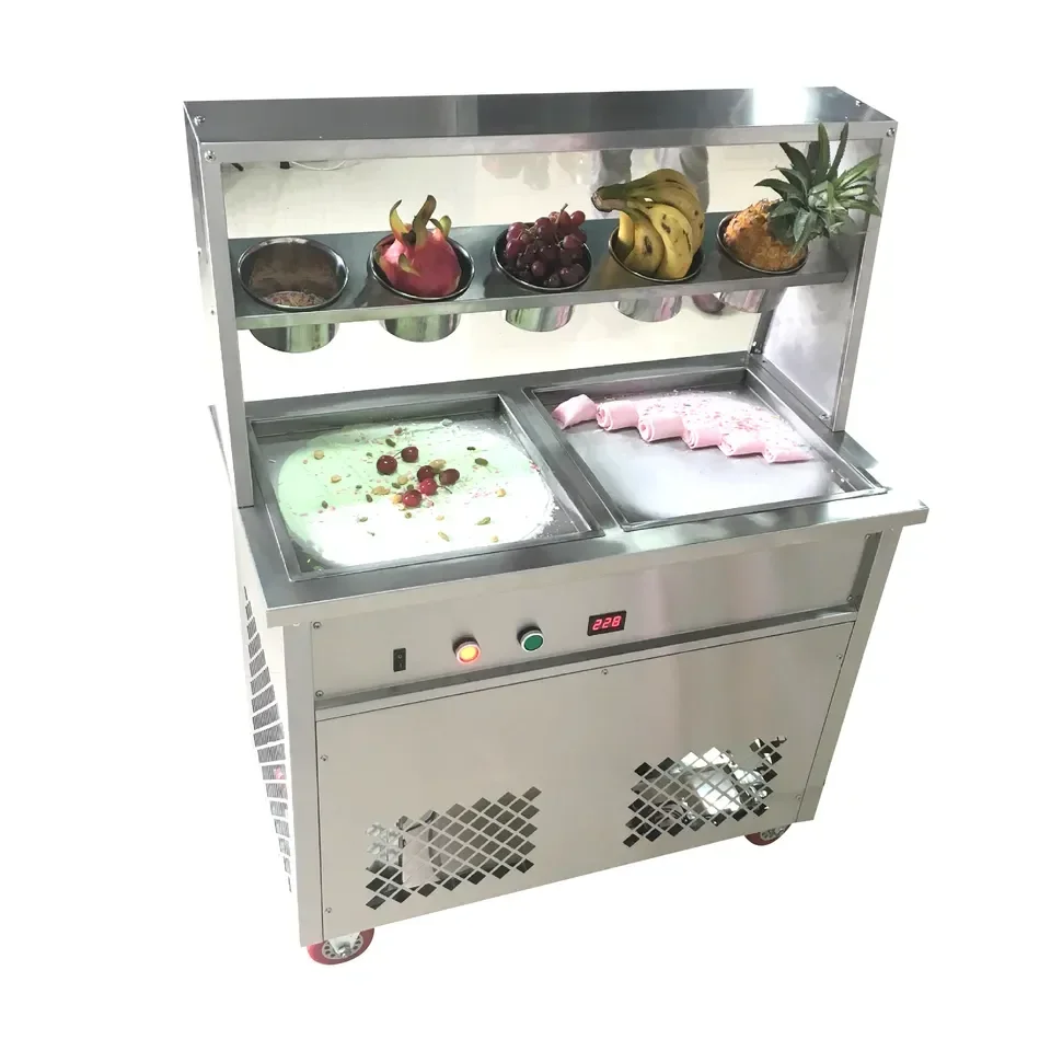 Commercial Fried Ice Cream Machine,thai Tawa Bangkok Thailand Ice Cream Roll Machine Commercial Type Yogurt Machine/Fried Ice