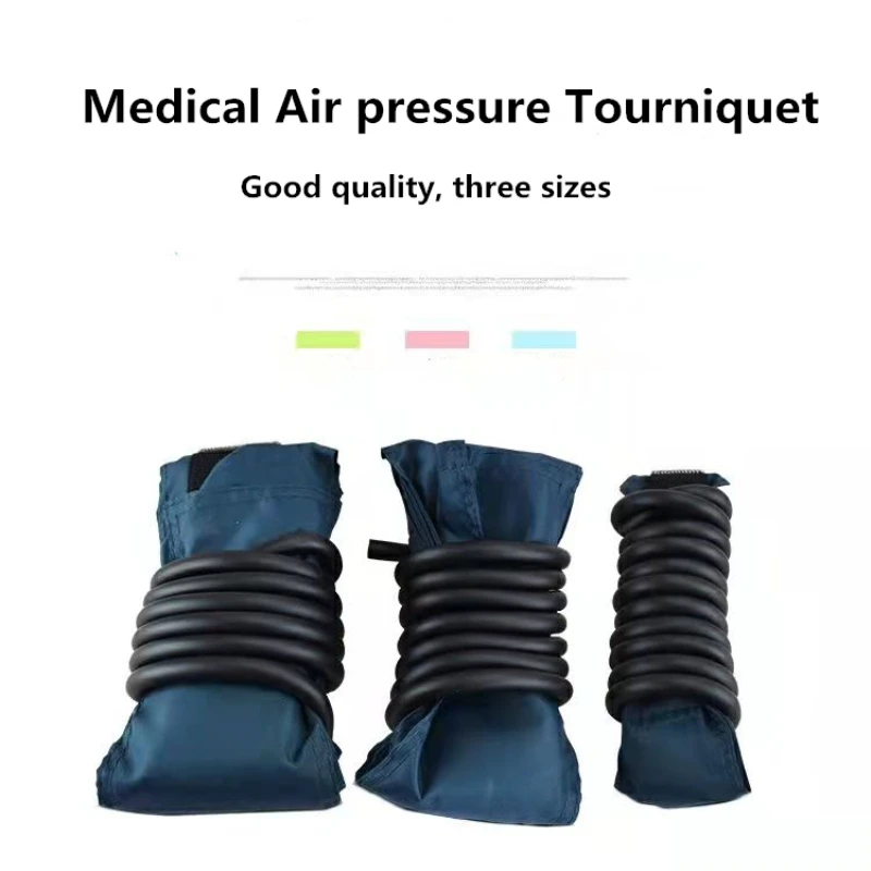 Garrot pneumatique orthopédique à pression d'air pour adultes et enfants, ceinture de propor4 roues motrices, ourlet d'urgence pour bras et cuisses, gonfleur