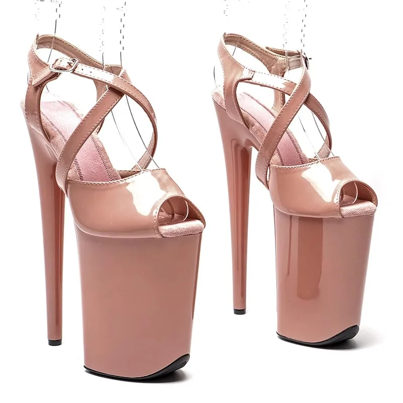 

23CM/9inches Patent PU Upper Platform Shoes Sexy Dance Shoes High Heels Sandals Pole Dance Shoes 0045