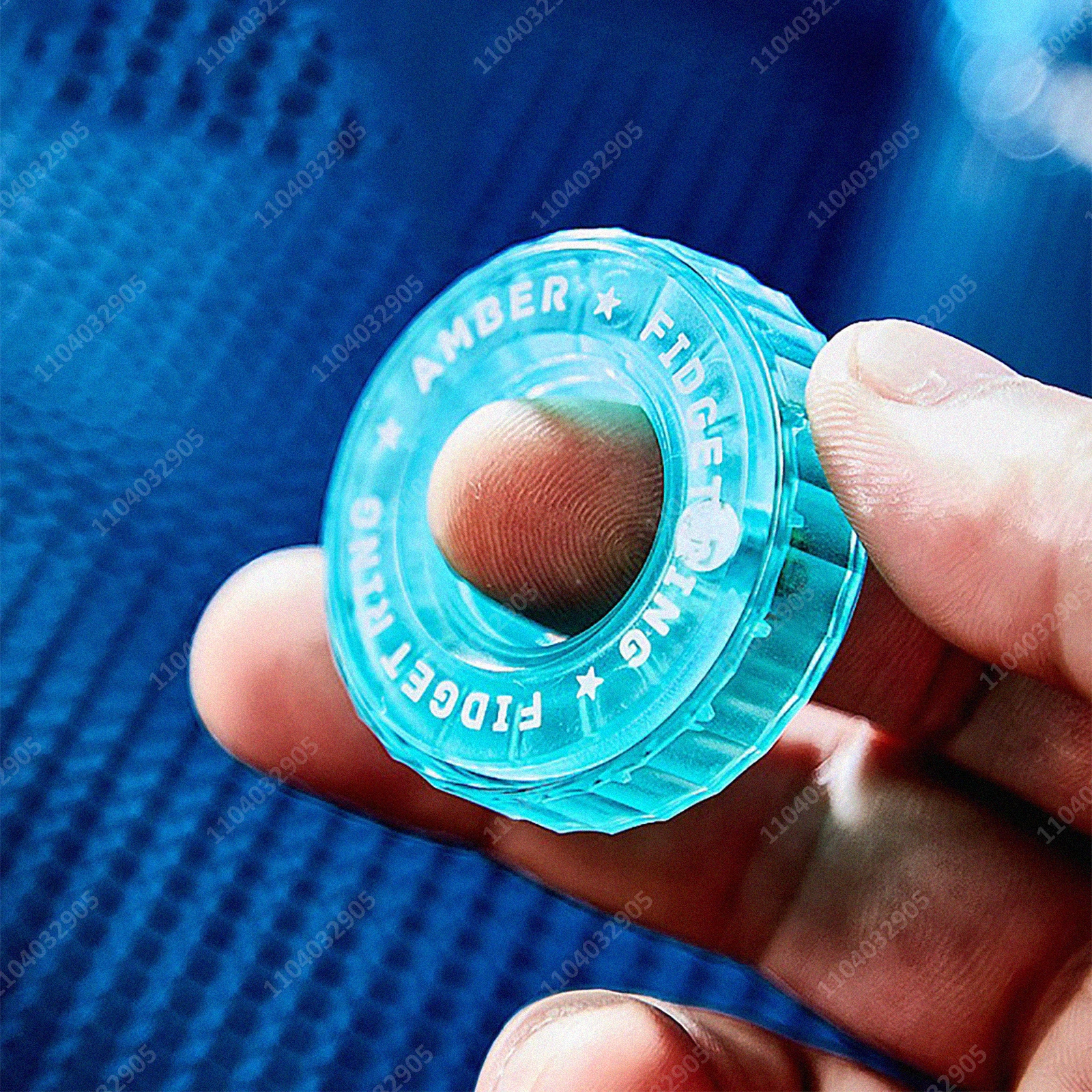 EDC تململ المنزلق الجليدية كريستال المغناطيسي اسئلة حلقة كثيفة متعددة القسم لعبة تململ مع سبينر لتخفيف التوتر ADHD الحسية #1