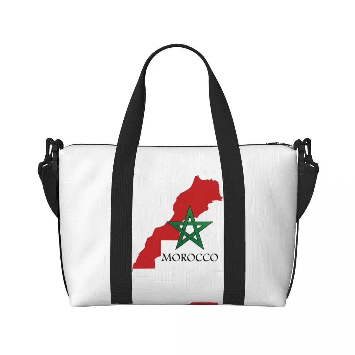 Map Of The Kingdom Of Morocco Travel Bag Large Capacity Sport Bags Weekend Men's Design Gym Bag Swimming Novelty Fitness Bag