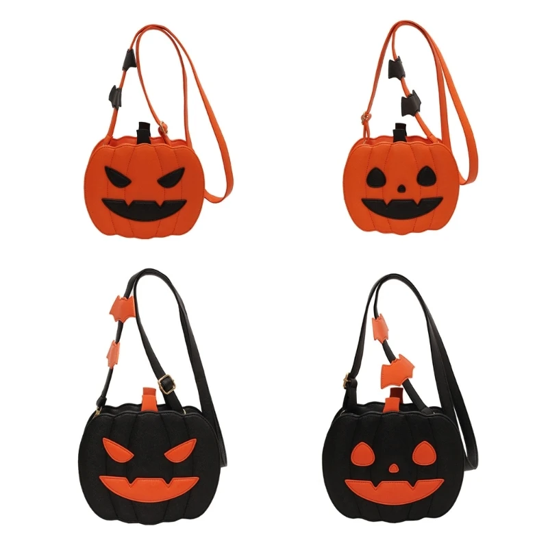 Delicate Halloween Pumpkin Purse Versatile Shoulder Crossbody Bag Fashion Accessory For Autumn Celebrations