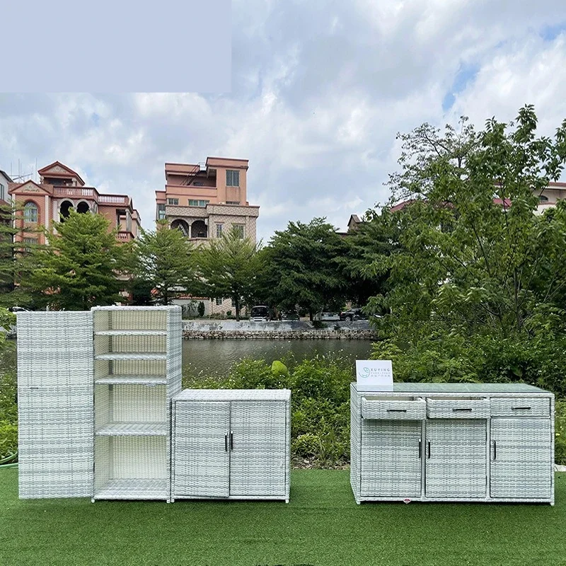 Factory Direct Compatible with Suitable for Suting Indoor and Outdoor Entrance Rattan Storage Cabinet Outdoor Modern