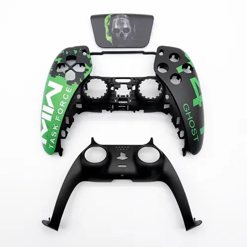 Imagen 2 del producto God of War limitado para controlador PS5, carcasa para panel táctil, cubierta de mando, placas delanteras y traseras de repuesto, funda con mango para BDM-020