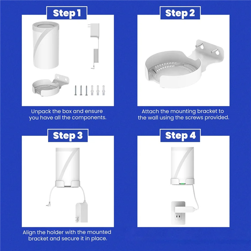 ABMF-Router Wall Mount Bracket Suitable For TP Link Deco BE63/BE65/BE10000 Mesh Wifi7 Router Saving Space 3PCS