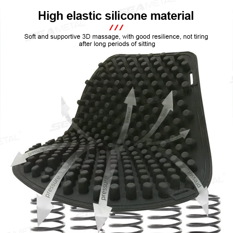 SEAMETAL Motorcycle Silicone Seat Cushion Breathable Seat Covers for Electric Vehicles Autocycle 3D Gel Comfortable Seats Mat