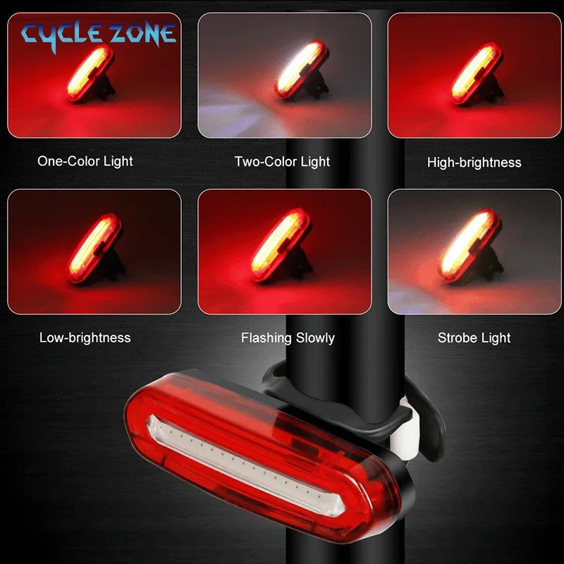 Bicycle Taillight MTB Red Light Bike Rear Light Cycling Warming Safety Lamp USB Rechargeable Led Bike Light Bike Accessories