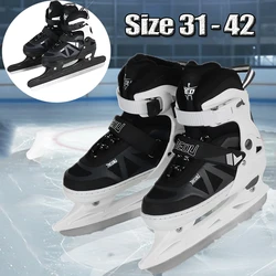 Inline Skates For Men Women Ice Skating Shoes Thermal Warm Thicken Ice Figure Sneakers With Ice Blade For Kids Adult Teenagers