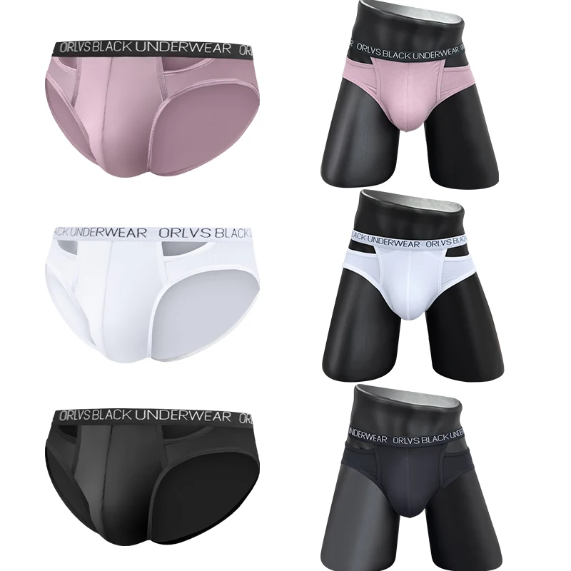 

﻿ 3 шт. дышащих спортивных мужских трусов с быстрым высыханием, модные мужские трусы с низкой посадкой и U-образным вырезом для поддержки бедер