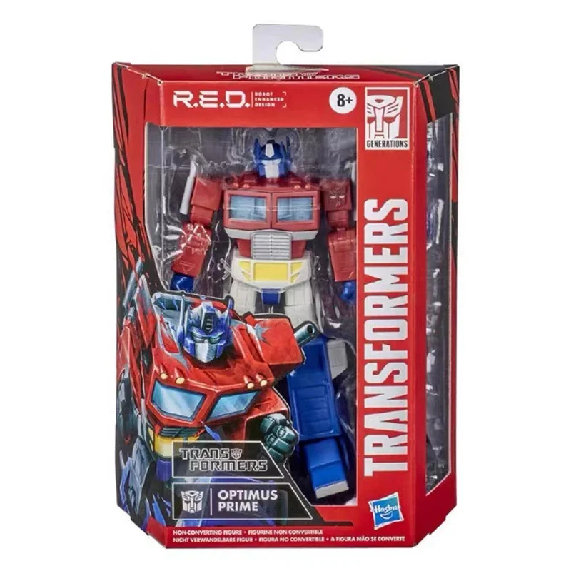 Hasbro Transformers R.E.D. Figuras de acción de Optimus Prime, Robot de diseño mejorado, nuevas en Stock