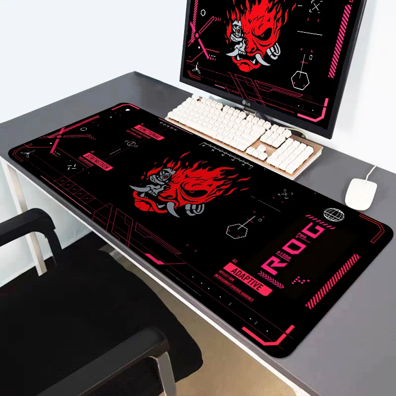 Alfombrillas Cyber Gaming Samurai alfombrilla de ratón extendida alfombrilla de ratón grande 400X900 Gamer PC teclado de ordenador XXL alfombrilla de escritorio oficinas 450x400mm