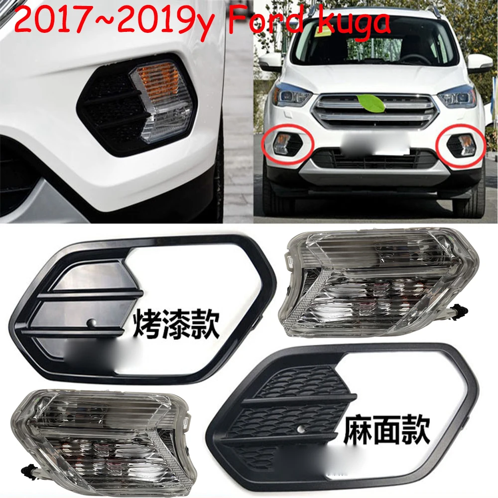 

car accessories bumper headlight for Ford Kuga fog light lamp Escape 2017~2019y for Ford kuga daytime head lamp