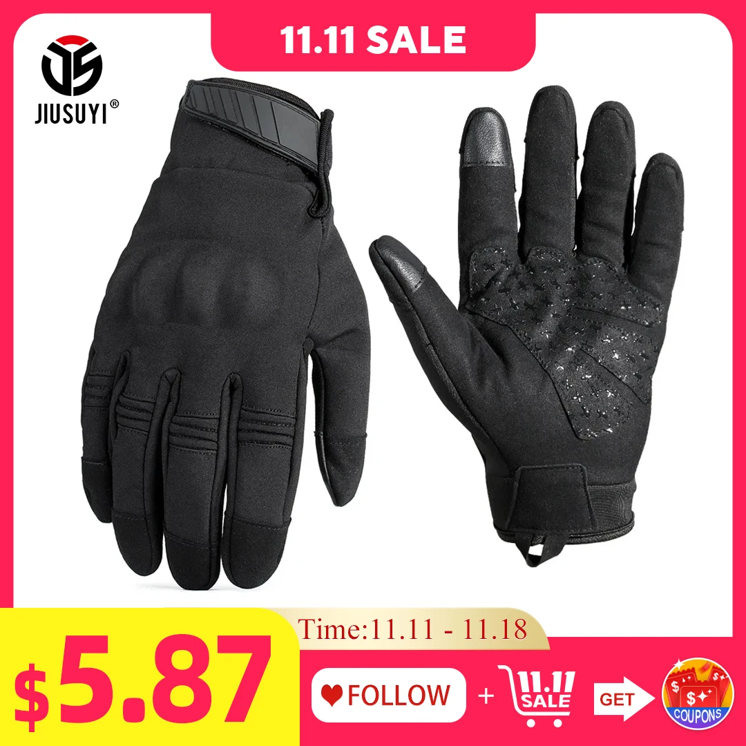 Touch Screen Thermal Windproof Cold Weather Winter Warmer Fleece Snowboard Tactical Hard Shell Full Finger Gloves