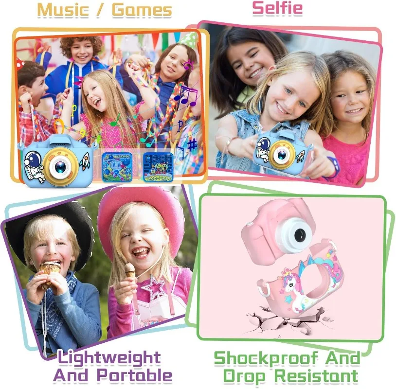 CKids Camera Toys Toddler Digital Camera for Boys Girls, Selfie 1080P HD Video Camera  32GB TF Card,Kids Birthday Gifts for Kids