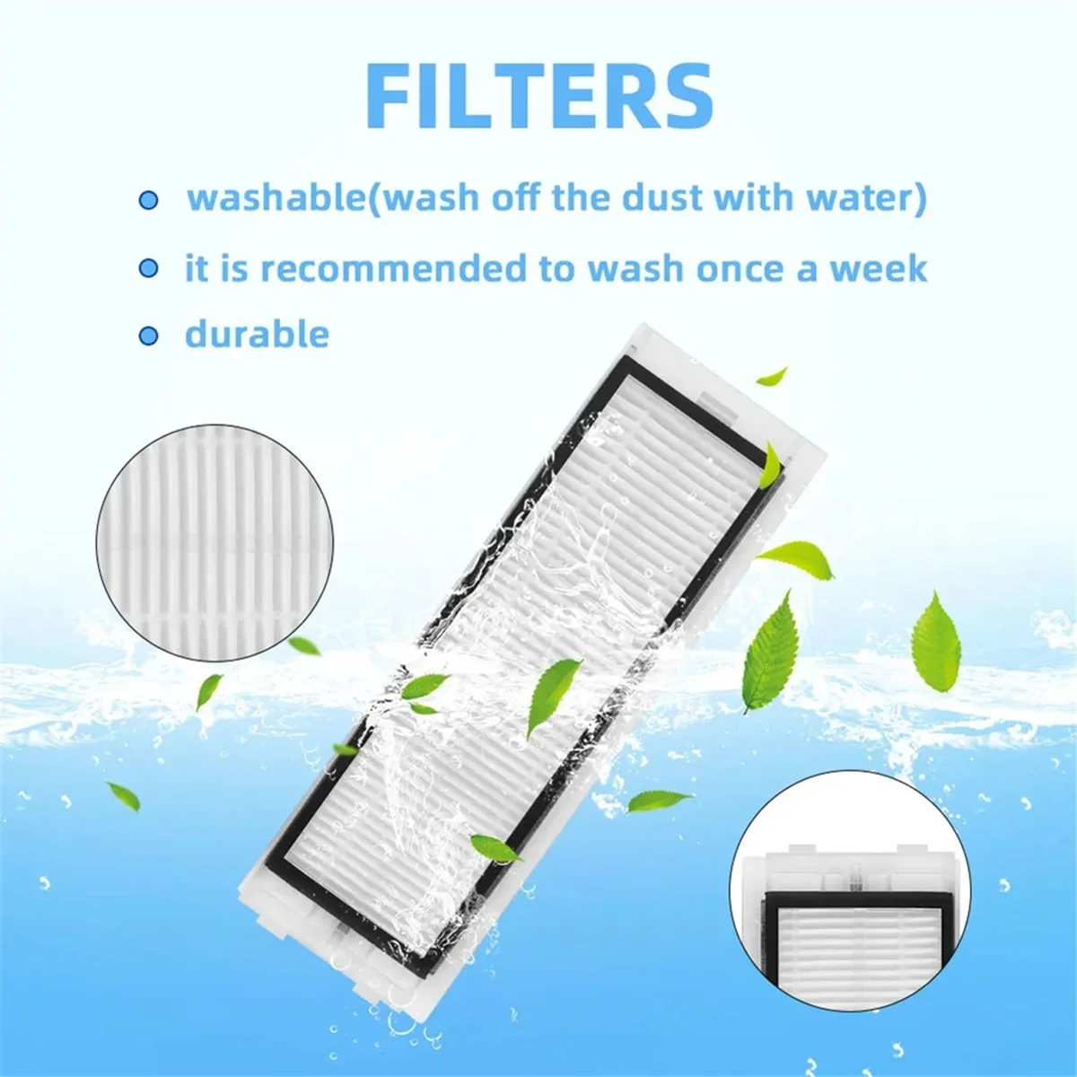 For 360 S5 / S7 / S7 Pro Robot Vacuum Cleaner Spare Parts Roller Side Brush Hepa Filter Mop Cloths