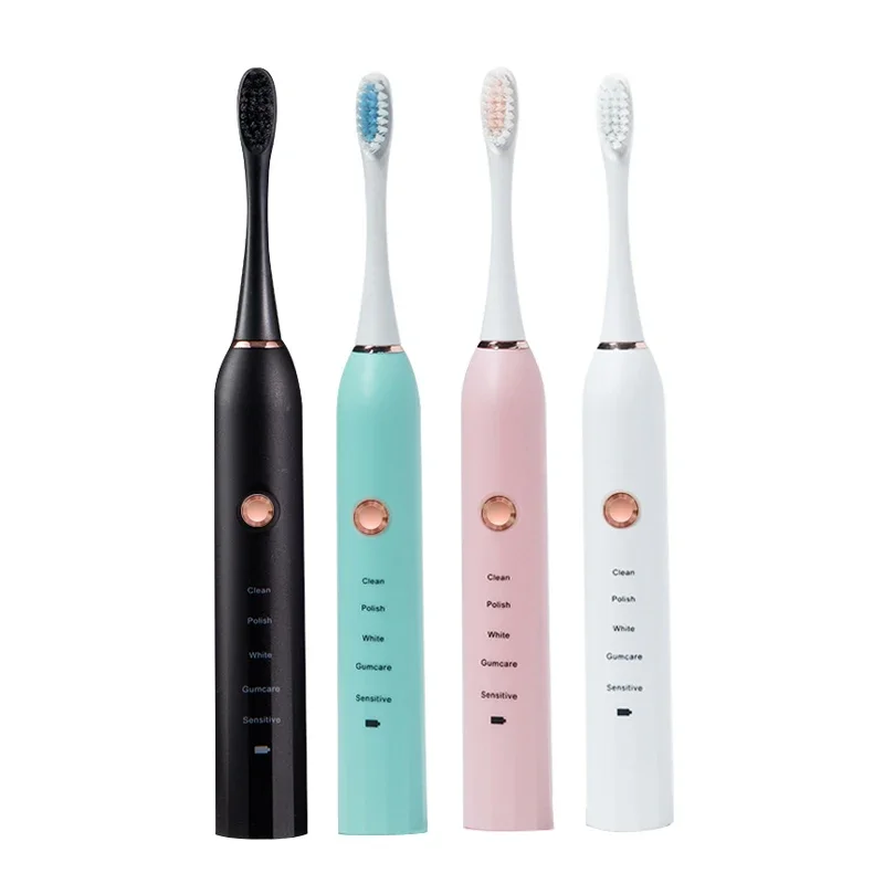 Electric Toothbrush Rechargeable Black White Sonic Teeth Brush Oral Hygiene IPX7 Waterproof Battery Model Sonic Toothbrush J208