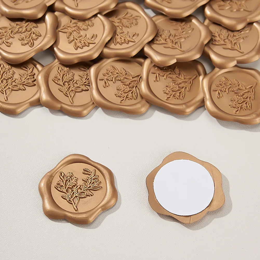 100Pcs Wax Seal Stickers Embossed Envelope Seal Stickers Wedding Invitation Envelope Seal Stickers For Wedding Invitation Cards