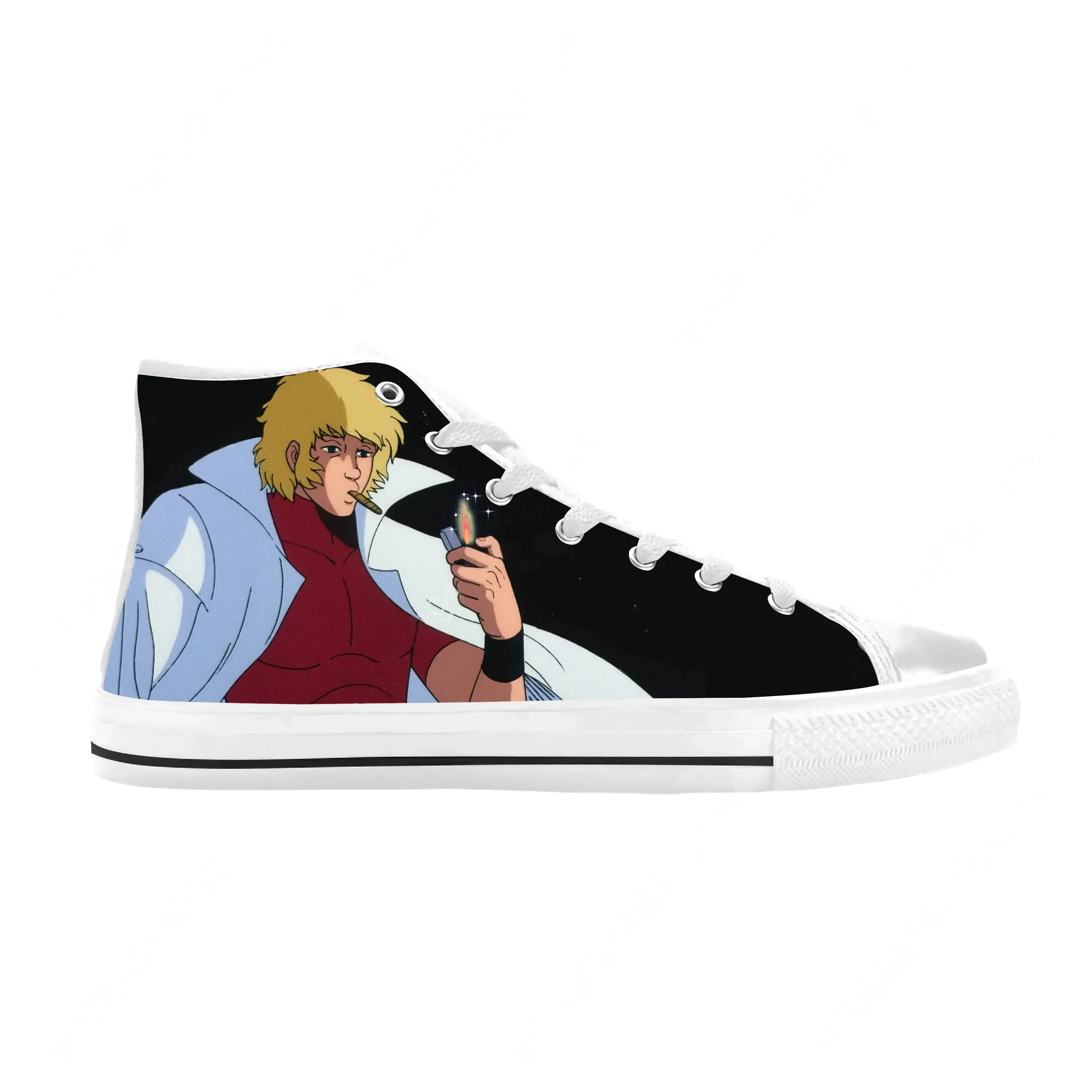 Space Adventure Cobra Japanese Anime Manga Comic Casual Cloth Shoes High Top Comfortable Breathable 3D Print Men Women Sneakers