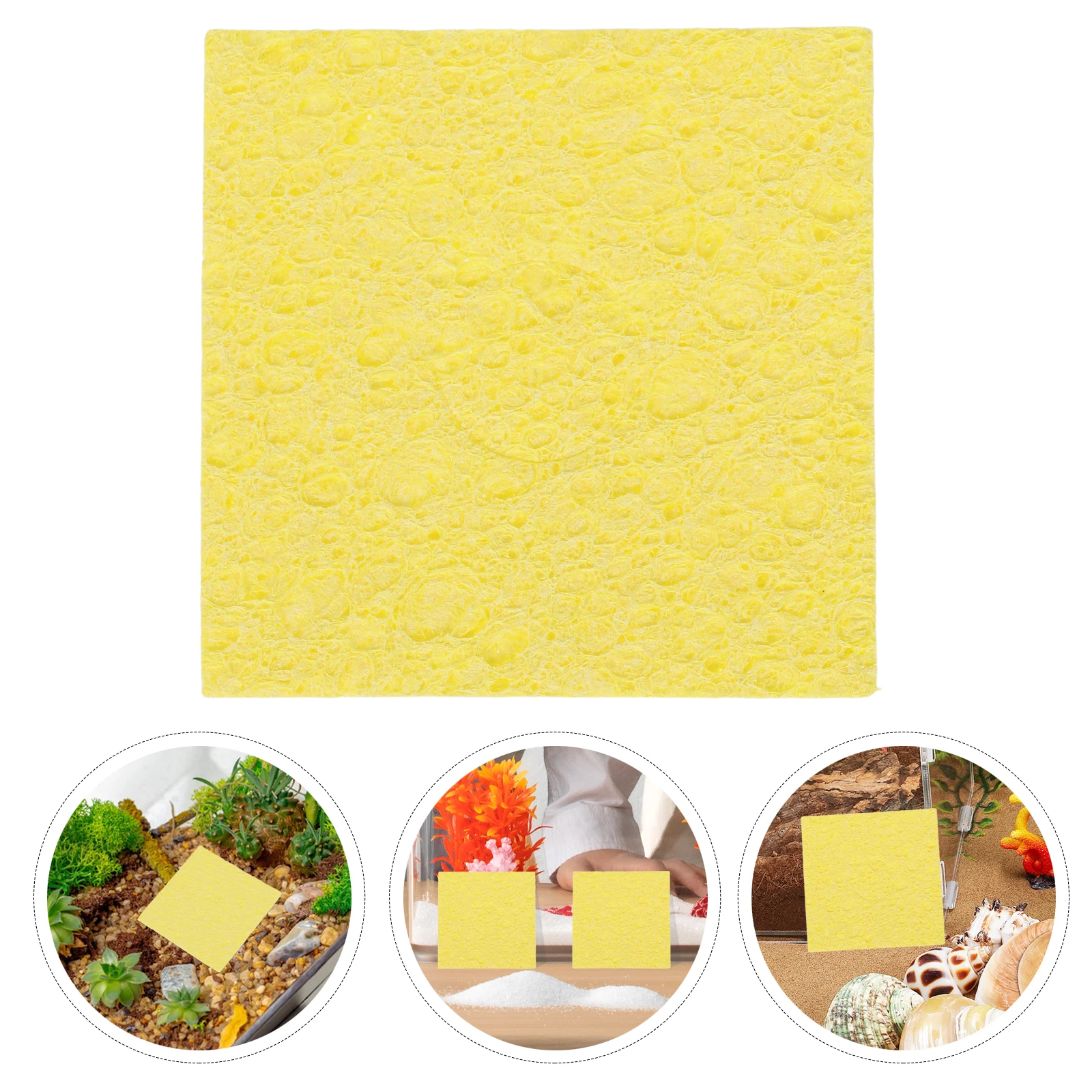 

20Pcs Hermit Crab Water Dish Sponge Natural Unbleached Round Sponge for Maintaining Habitat Humidity in Tanks Pet Crab Supplies