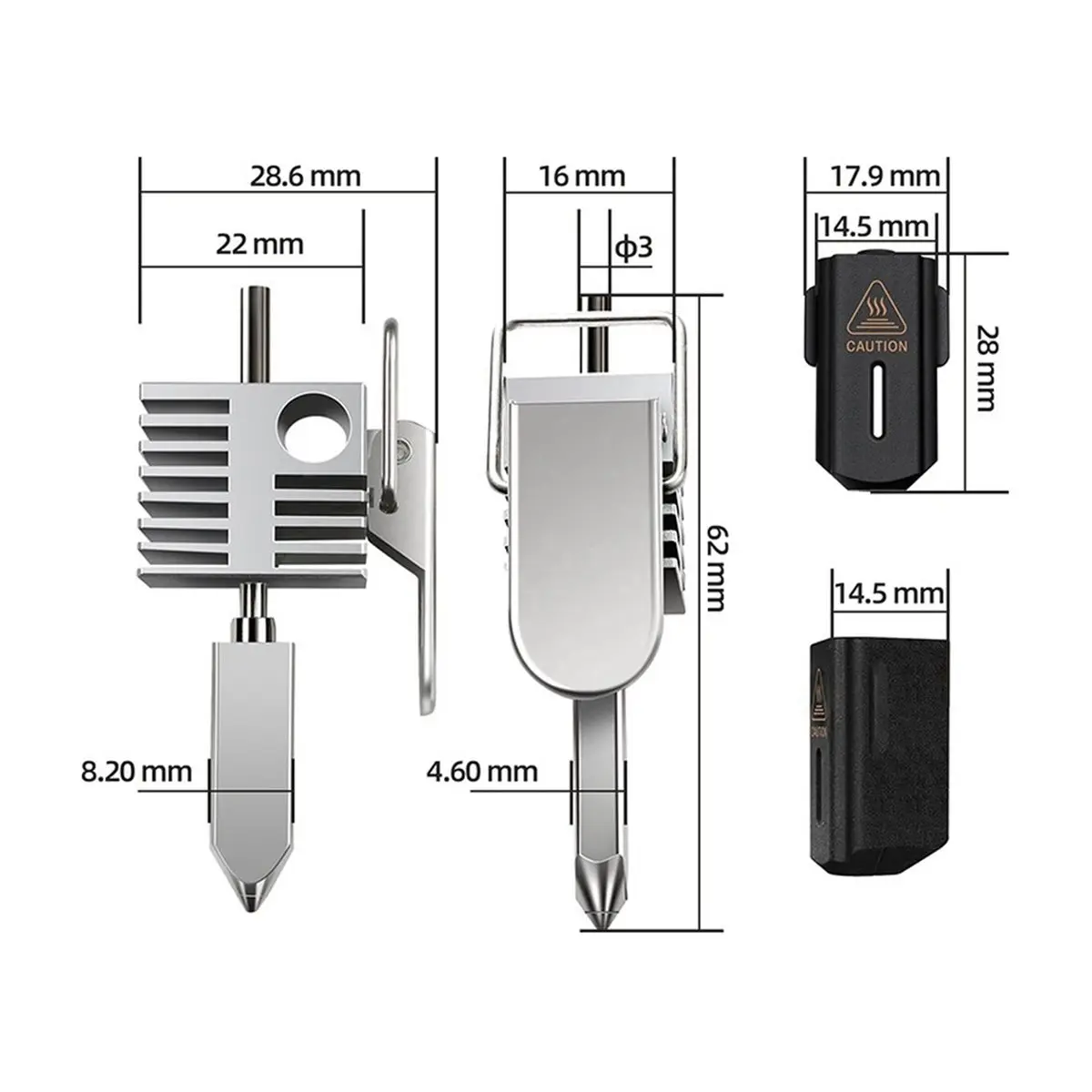 For SPARKX I7 Hotend Kit High Temperatures Resistant and Integrated Design 0.4mm for 3D Printer Parts