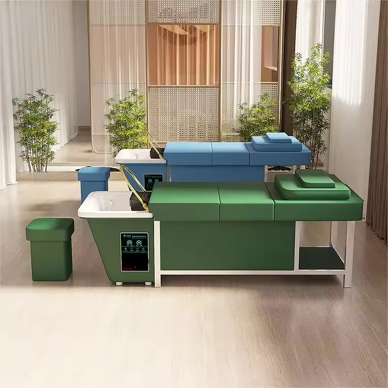 Luxury Water Storage Beauty Bed Massage Bed Shampoo Bed 90L Large Capacity Beauty Salon Furniture Modern Synthetic Leather