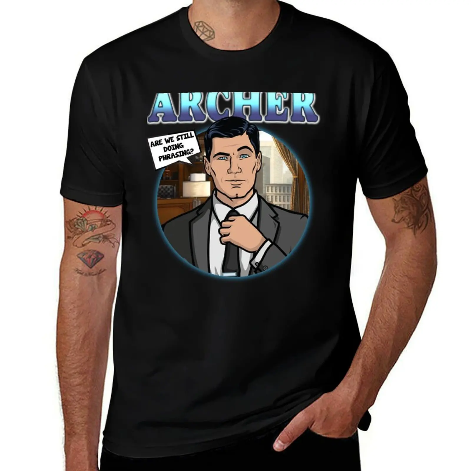 Archer - Sterling Archer “ Are we still doing phrasing? ” T-Shirt Plus Size Summer Short Sleeve T-Shirt