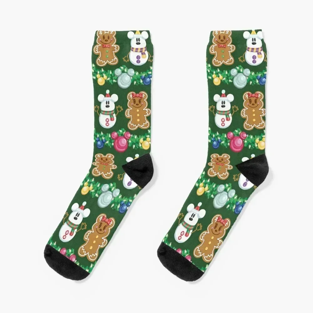 

Happy Holiday Gingerbread Socks sport short hiphop Stockings compression Socks Women's Men's