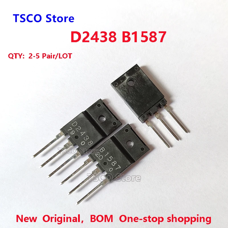 (2-5Pair/LOT)   B1587 D2438   2SB1587  2SD2438  New Origiail    Audio