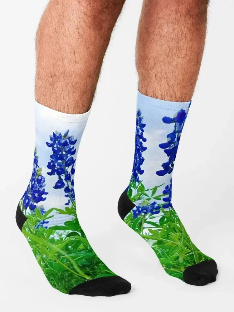 جوارب Bluebonnets الصيفية المصممة لكرة القدم الهيب هوب للفتيات والرجال