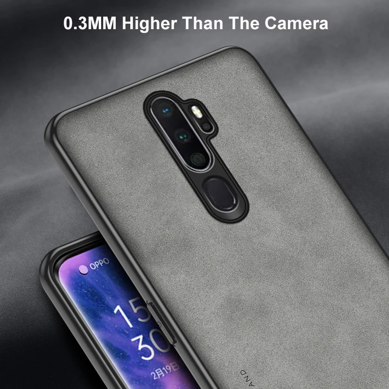 Luxury PU Leather Case For OPPO A5 A9 2020 Cover Business Matte Silicone Protection Phone Case For OPPO A5 2020 A11 A11X Coque