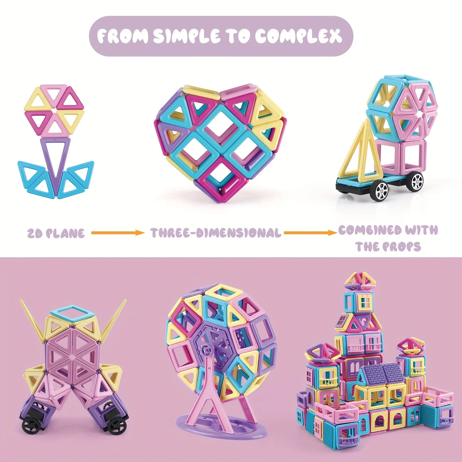 170 peças mini telhas magnéticas 3d blocos de construção magnéticos brinquedos educativos magnéticos para crianças bloco de construção brinquedos presente aniversário