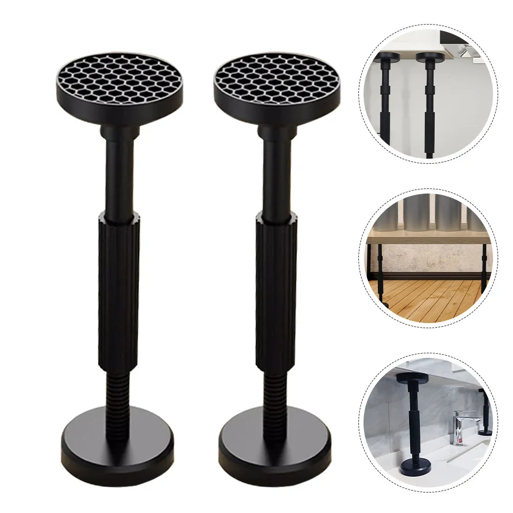 2pcs-adjustable-cabinet-support-poles-black-finish-adjustable-height-stable-telescopic-support-rods-for-bathroom-cabinets