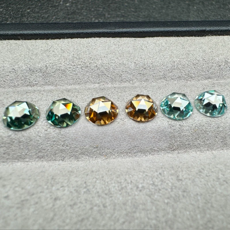 Moissanite Stone Multicolor Rose Cut Flat Bottom 1.0ct for Women Mermaid Tears Necklace Creative Women's Moissanite Diamond