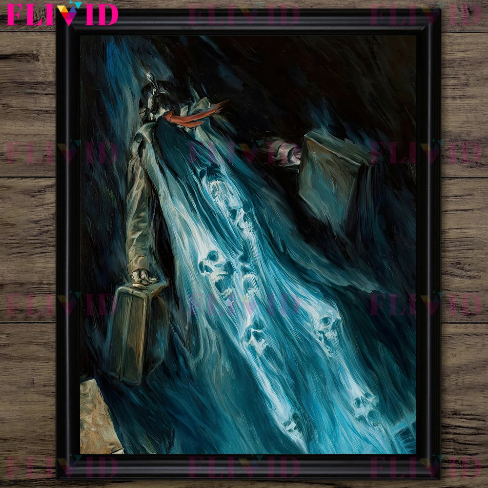 Wandering Lonely Ghosts Surreal Fantasy Art Poster And Print Mystic Traveller Vintage Wall Art Canvas Painting Home Decoration