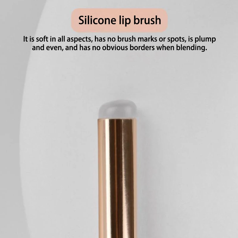 Tweekoppige lippenborstel voor lippenstift Metalen staaf Lippenborstel Make-upborstel voor lippenstift Lipgloss Inclusief deksel voor beginners