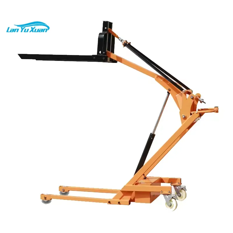 High Quality 500Kg electric hand  with portable self lift ability fork mini forklift  lift portable stacker