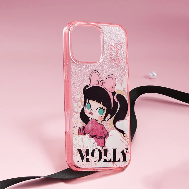 POP MART MOLLY Daily Look Series-Phone Case for iPhone 15 Pro Max iPhone 16 Pro iPhone 16 Pro Max