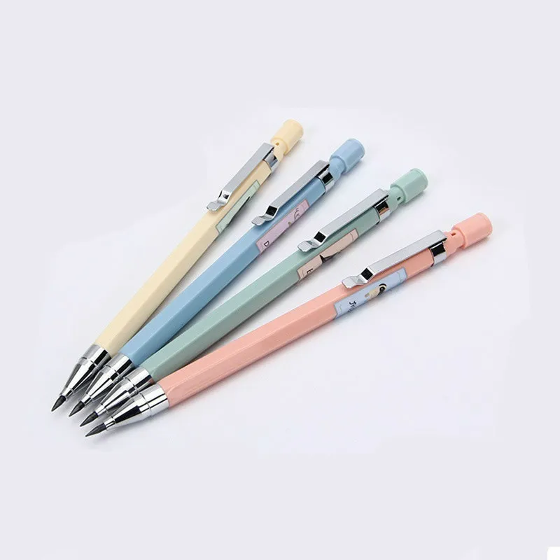 2pcs Mechanical Pencil Automatic Pencil Lead Holder School Supplies Stationery Set of Drafting Rules Cute