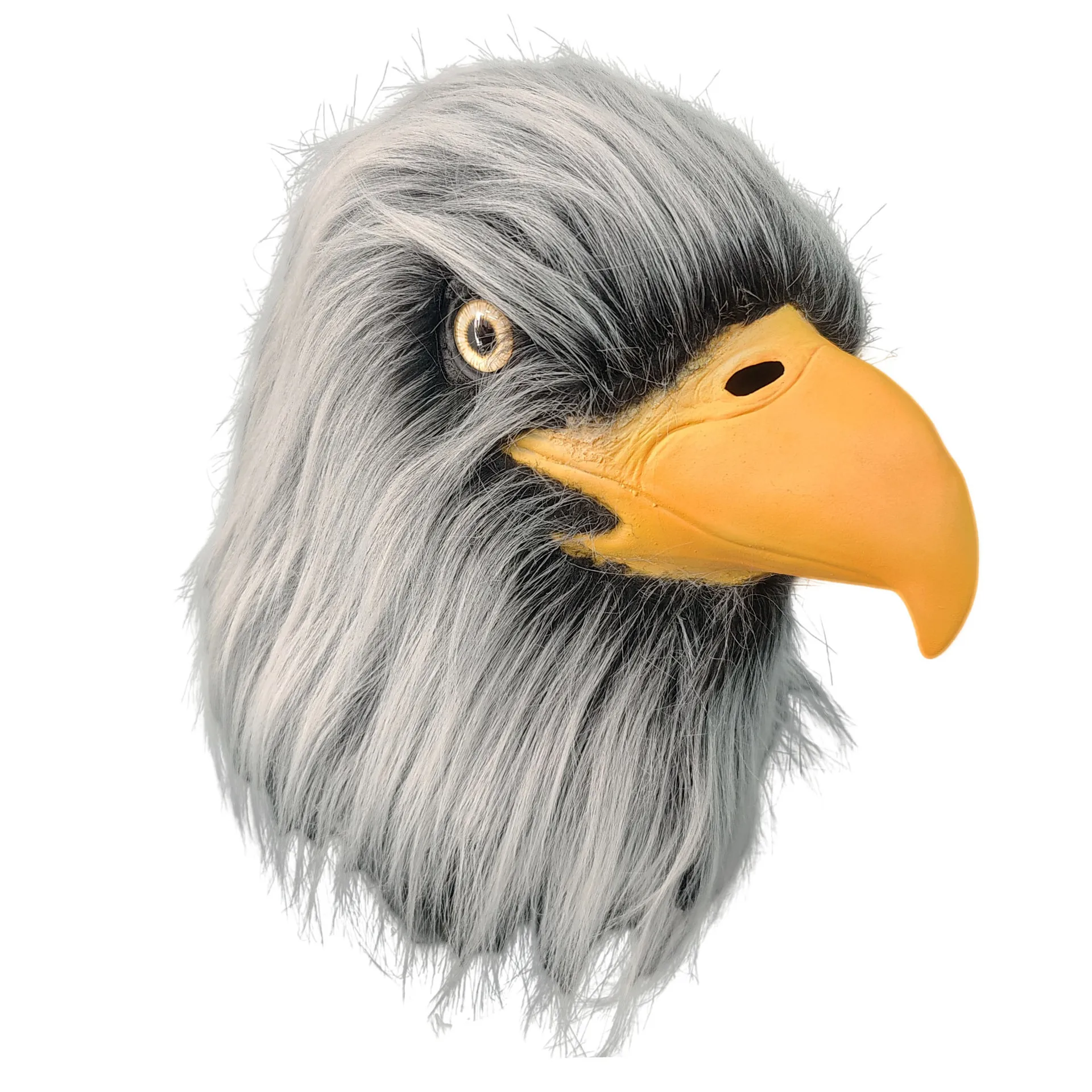 Realistische Adler-Tier-Latexmaske mit Krallenhandschuhen-Set, Vollkopf-Vogelmaske, Halloween-Cosplay-Kostüm, Party-Verkleidungs-Requisiten – Detail 5