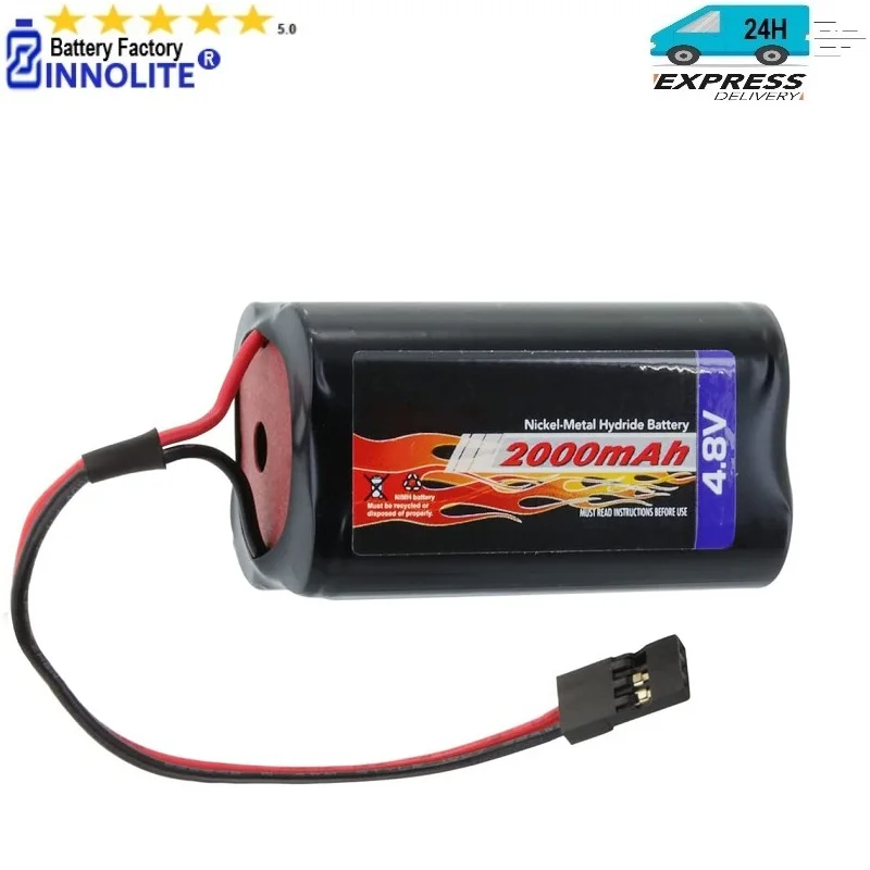 4.8V NiMH 2000mAh Battery Compatible with RC Receivers, Airplanes Repalacement for 8UA(F/P)S, 8UA(F/P), 8UH(F/P)S,8UH(F/P), 7NFK