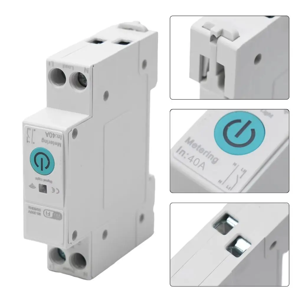 

1P 6A Smart Timer Switch Multifunctional Metering Remote Control Switch Energy Monitoring 1P+N Smart Home Switch