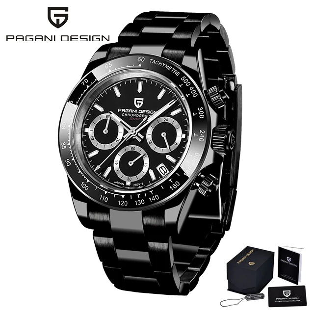 PAGANI DESIGN Luxury Men's Watch Quartz Men's Business Watch Top Brand Luxury Waterproof Men's Chronograph VK63 Reloj Hombre image 3