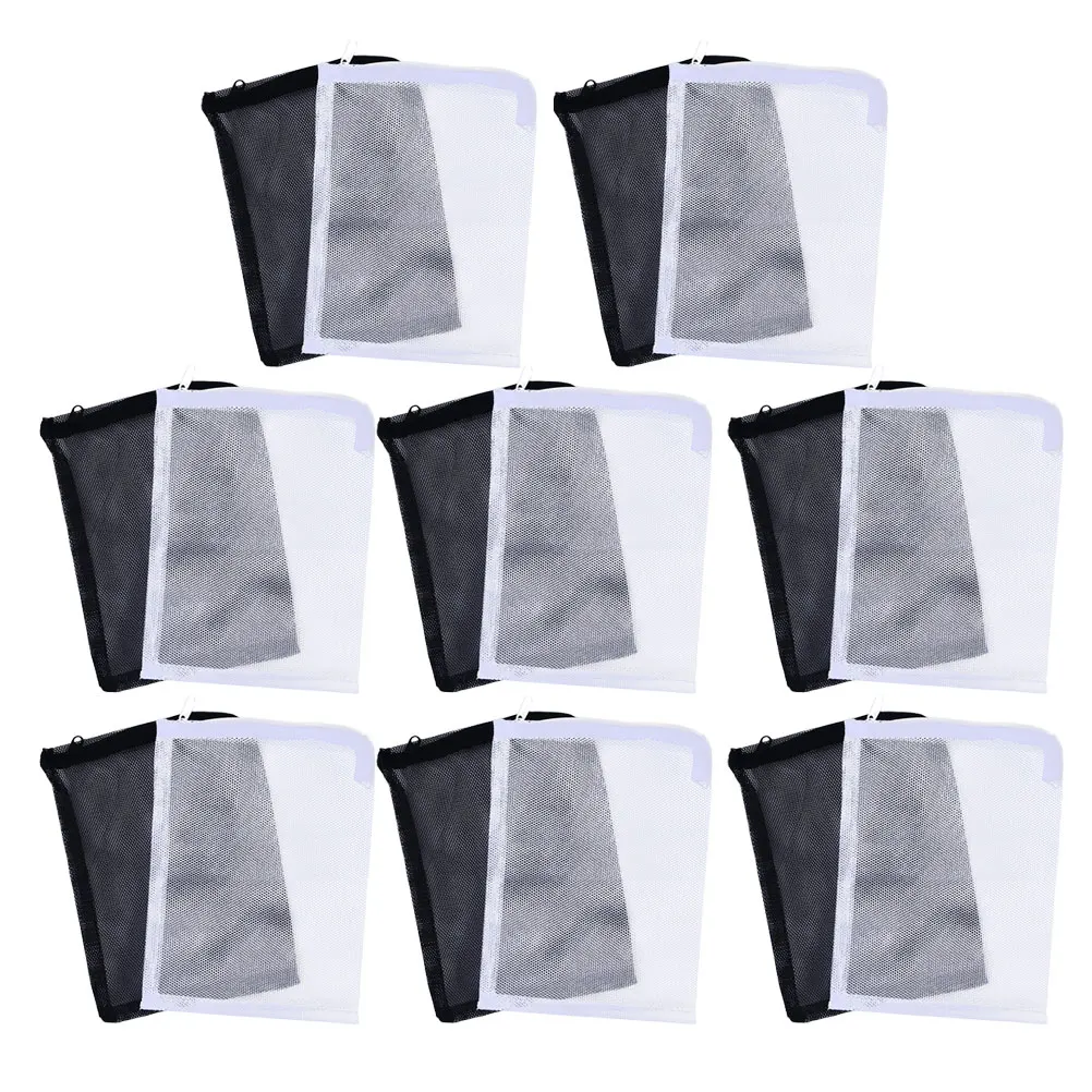 

16pcs Filter Mesh Bags Durable Reusable Zipper Fish Tank Aquarium Biosphere Activated Carbon Storage Easy Cleaning Maintenance