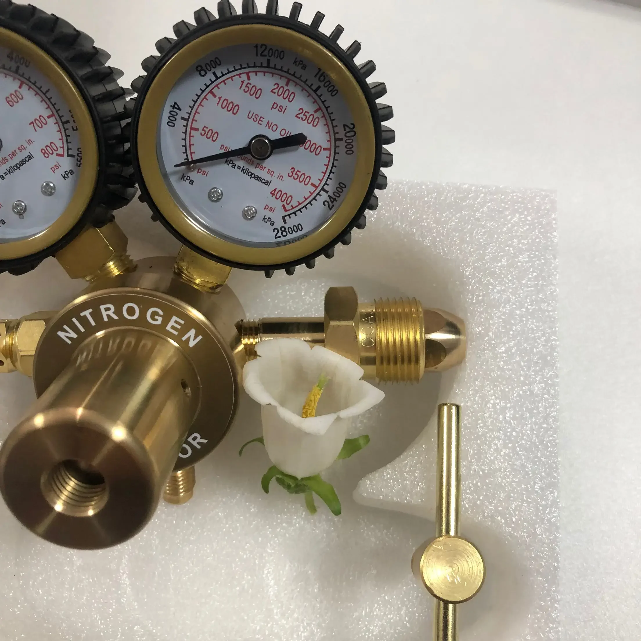 Imagem -05 - Pressão Nitrogênio Pressão Redutor Todo o Cobre Estilo Americano Válvula Redutora Hx-d0033 Alta